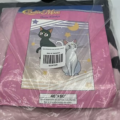 Sailor Moon LUNA ARTEMIS Throw Blanket 46x60 • $16