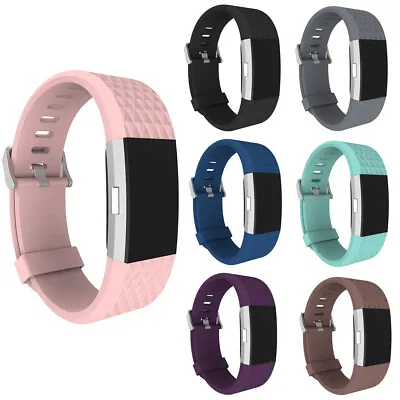 $4.63 • Buy 3D Replacement Strap Wrist Band Sports Bracelet Watchband For Fitbit Charge 2 ₪