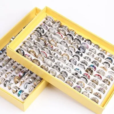 NEW 30pcs MIX LOT Stainless Steel Rings Wholesale Men Women Fashion Jewelry Lot • $9.45