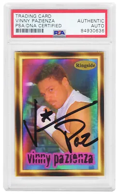 Vinny 'Paz' Pazienza Signed 1996 Ringside Boxing Trading Card #24 -(PSA Slabbed) • $98.04
