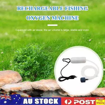 Aquarium Oxygen Air Pump Fish Tank Silent Air Compressor Aerator (White) • $10.79