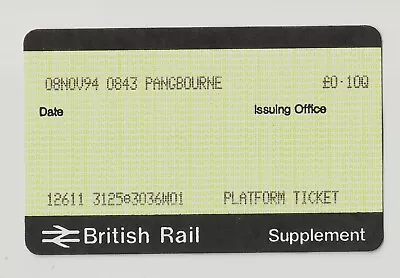 £3.25 • Buy Pangbourne W01 - APTIS Platform Ticket, Berkshire