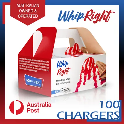 $41.78 • Buy 100 High Quality Whipright Cream Chargers 8.2g 100 Pack X 1 Whipped