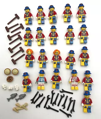 Lego 21 New Town Circus Act Minifigures With Accessories Pies Tools Fish More • $81.76