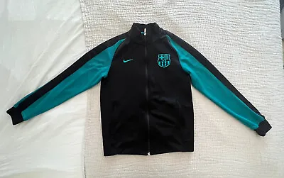 Nike FC Barcelona Black & Teal Jacket Kids Size S • $41.99