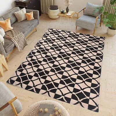 Hand Woven Attractive Designer Wool Rug Floor And Bedroom Reversible Carpet CA • $243.04