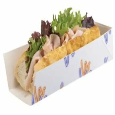 1000 Paper Card 10  Hot Dog Sub Baguette Tray Holder Sleeves Takeaway Fast Food • £139.65
