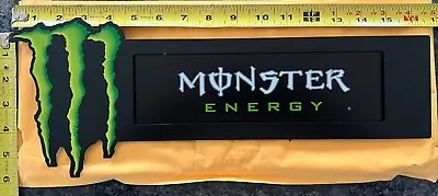 Monster Energy Drink Metal Double Sided Sign Glass  Door Suction Cup  • $27