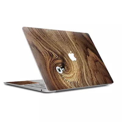 Skin Decal Wrap For MacBook Air Retina 13 Inch - Dark Wood Knot Screw In Walnut • $15.98