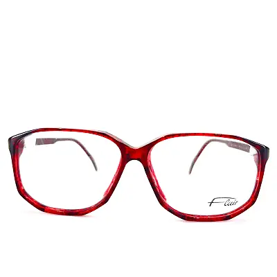 Flair Eyeglasses Mod. 10 COL 181 Red Square Full Rim Frames 57[]12 140 Mm • $89.98