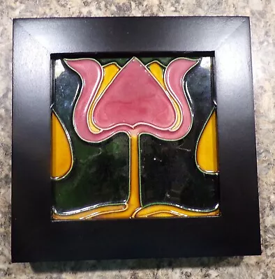 BLACK ARTS AND CRAFTS  POPLAR 6x6  FRAME FOR MOTAWI / ROOKWOOD TILE  1 1/4  WIDE • $16