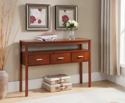 Kings Brand Furniture - Wood Console Entryway Table With 3 Drawers Walnut • $199.99