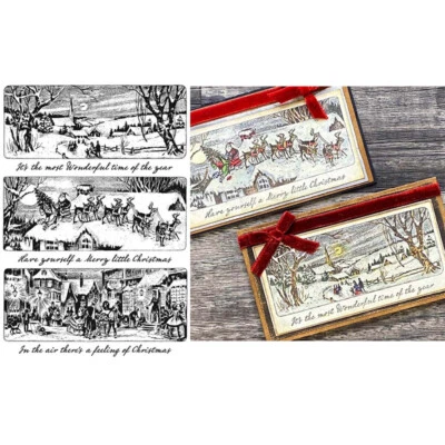 $5.89 • Buy Holiday Scenes Silicone/Clear Stamps Diy Scrapbooking Handmade Crafts Paper Card