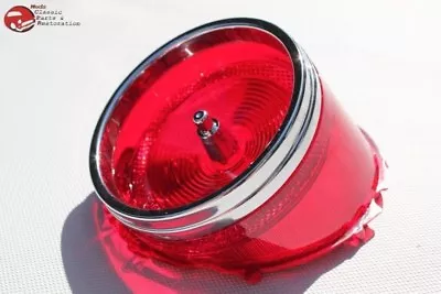 65 Chevy Impala Complete Tail Lamp Light Lens Chrome Trim Ring Center Tip New • $41.29