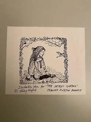 Shirley Hughes Original Art Ink Pen Book Illustration Drawing. The Secret Garden • £99.99