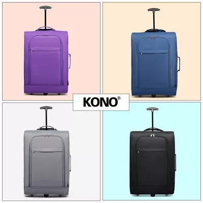 £16.99 • Buy Soft Trolley Travel Case Bag Ryanair Cabin Hand Luggage Suitcase 2 Wheel