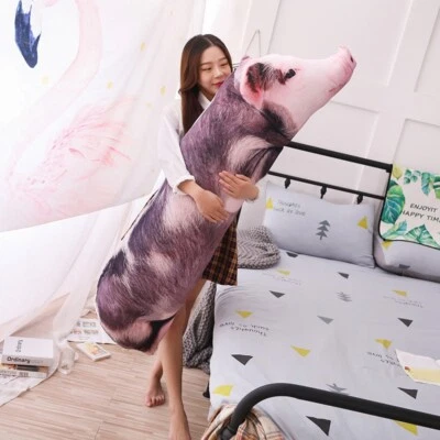 $66.99 • Buy 120cm Simulated Sleeping Pig Plush Pillow Animal Stuffed Pillow Kid Pet Gift Dec