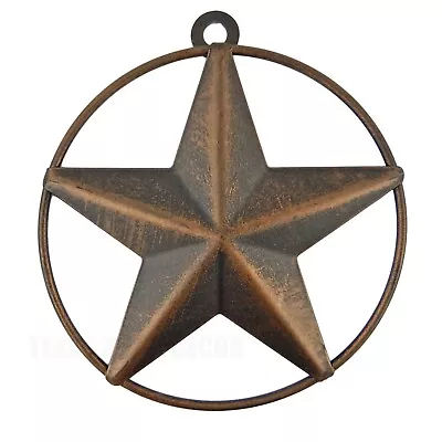 Tiny Small Metal Wall Star Brushed Copper With Smooth Ring Light Weight 3 Inch • $8.95