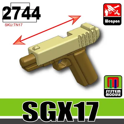 SGX17 Pistol 9mm Compatible With Toy Brick Minifigures Army SWAT • $2.11