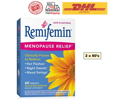 3 X 60s REMIFEMIN Menopause Symptoms Relief Hot Flushes Sweating Restlessness  • $169