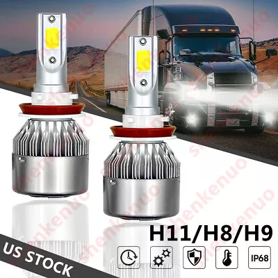 For 04-15 Volvo VNL VNM 630 670 730 780 H11 White LED Low Beam Headlight Bulb 2S • $15.29