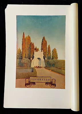 Maxfield Parrish “Vicobello” Original 1904 Illust. From Italian Villas & Gardens • $25