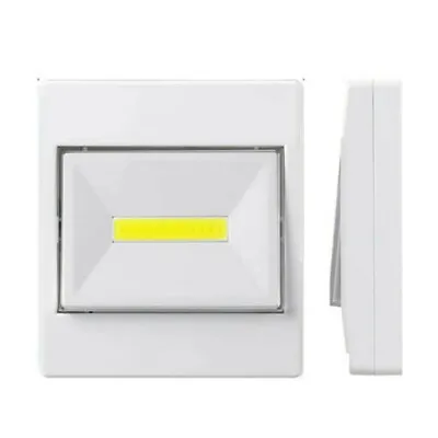 LED Stick On / Magnetic Battery Wall Light Switch Nightlight Shed Closet Bright • £3.55