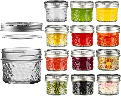 $26.99 • Buy Mini Mason Jars 4 Oz 12 Pack Small Jelly Jars With Regular Mouth Airtight Lids
