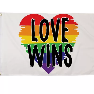 Flag.Love Wins Rainbow Flag Great For Celebrations Festivals  Camping 5ft X 3ft • £4.99