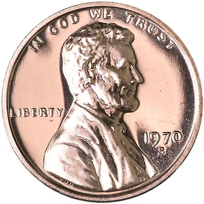 1970 S Lincoln Memorial Cent Gem Proof Large Date Penny • $4.70