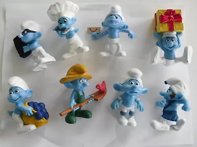 Lot Of 8 Different 2011 McDonalds Smurfs • $6.50