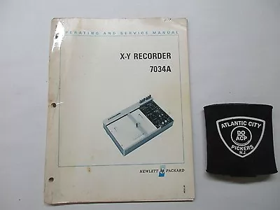 Hewlett Packard 7034a X-y Recorder Operating & Service Manual 07034-90001 • $22.97