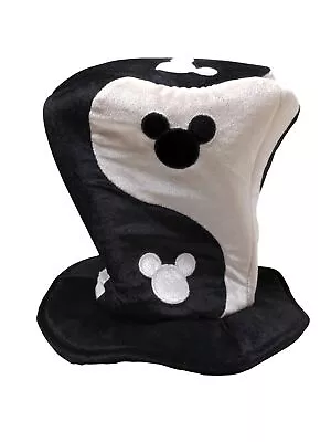 Disney World Hat Mickey Mad Hatter Costume Adult Black White • $14.99