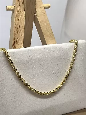 9ct 375 Hallmarked  Yellow Gold 2mm Rope Chain Necklace Brand New ALL SIZE • £124