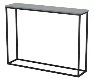 Grey Wooden Console Table Free Standing Metal Legs Hallway Living Room Display • £32.99