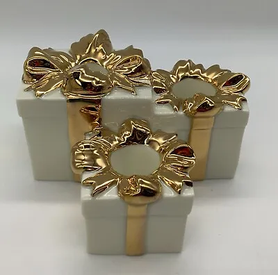 Mikasa Fine China Triple  Gold Holiday Elegance  Candle Holder With Open Box. • $7.50
