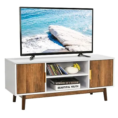 TV Stand  For TVs Up To 50’’ Entertainment Center Media Console Table W/ 2 Doors • £56.95