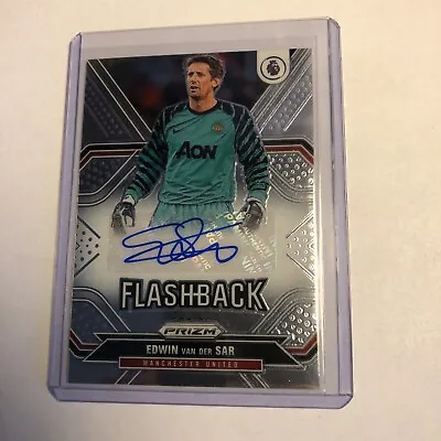 2021-22 Edwin Van Der Sar Auto Panini Prizm Premier League Flashback Autographs • $55.39