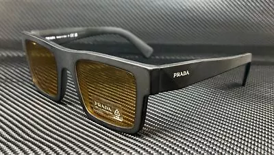 PRADA PR 19WS 1BO0B7 Matte Black Yellow 52 Mm Men's Sunglasses • $198.45