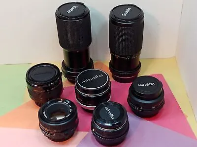 Minolta Lens MD MC Mount 28mm 50mm 58mm 50mm For Digital Mirrorless Cameras • $79.95