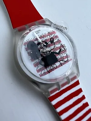 $117.90 • Buy Swatch Keith Haring X Disney Mickey Mouse Mariniere Watch GZ352