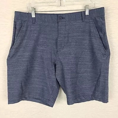 Puma Shorts Mens Size 36 X 8 Blue Heathered Golf Casual Flat Front Chino • $25.49