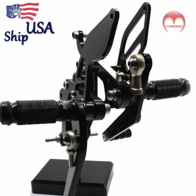 $108.28 • Buy For Yamaha YZF R6 R6S 2003 2004 2005 Black Rearsets Foot Pegs Rear Set Footrest