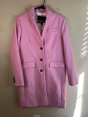 J. Crew Regent Topcoat Double Serge Wool Pink 8 • $75