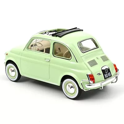 Norev | 1:18 Metal | 1968 Fiat 500 L W/ Birth Pack | Mint Green | # 187773 • $98.98