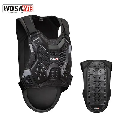 WOSAWE Men's Motorcycle Vest Motocross Armor Protective Chest Sports Shocking • $61.49