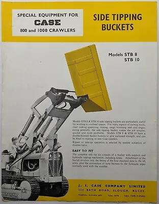 Original Case Side Tipping Buckets For 800 & 1000 Crawlers Brochure STB 8 & 10 • £9