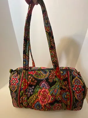 ❤️ VERA BRADLEY Symphony In Hue Small 18  Traveler Duffel Black Paisley NICE! • $36.99