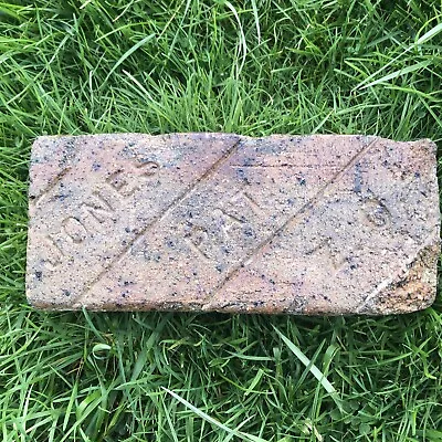 Antique Paver Brick Labeled “Jones PAT Z.O” Zanesville Ohio Diagonal Line Paving • $9.99