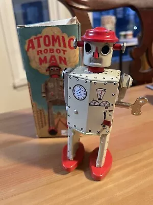 Vintage 1997 Atomic Robot Man 5  Tin Wind-up Adult Collectible • $24